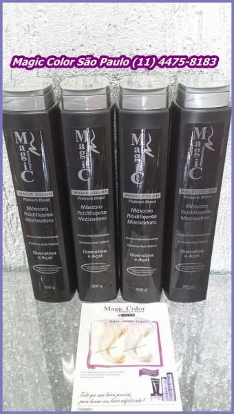 4 Máscaras Matizadora MAGIC COLOR Platinum Blond 500 Gr